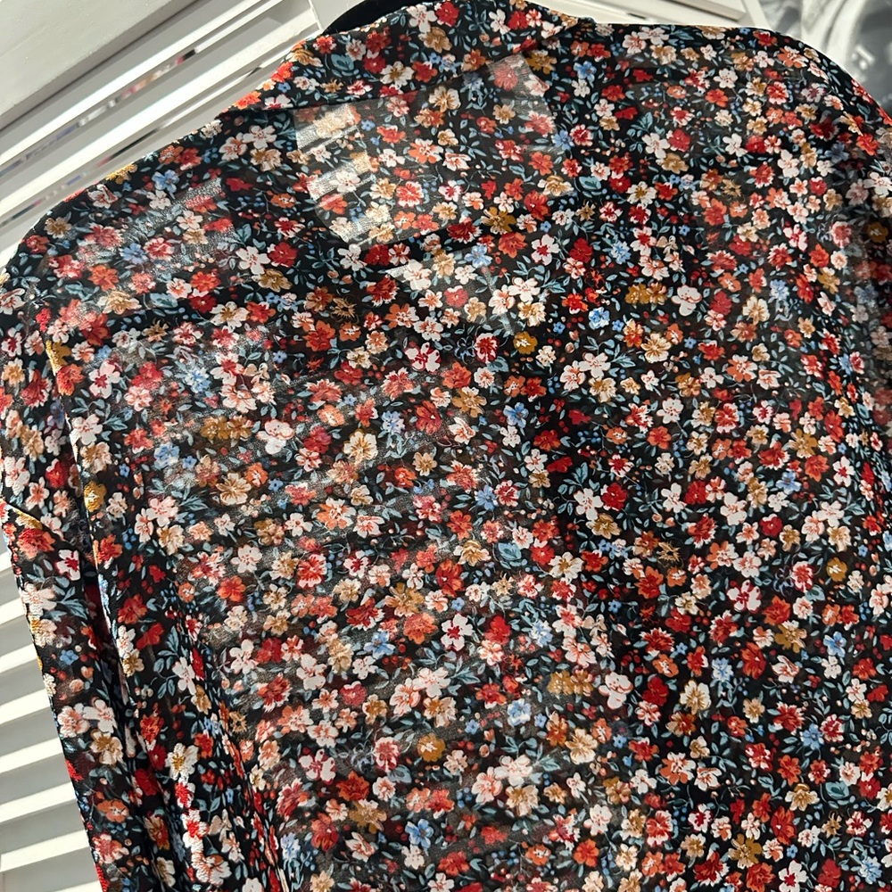 Floral Button-Up Blouse - Multicolor